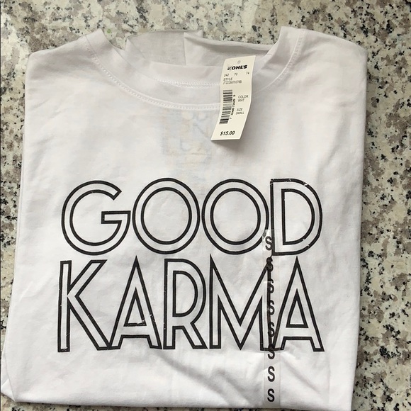 Kohl's Tops - Good Karma White T